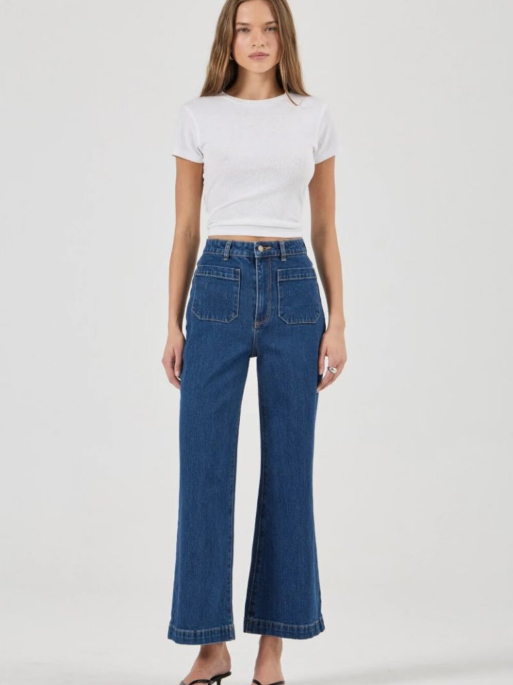 BNWT! Rollas Sailor Wide Leg Jeans in Eco Ruby Blue – 28